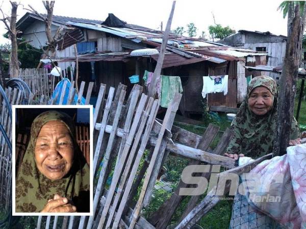 Rabiah tinggal di pondok yang dibina dengan kayu terpakai. (Gambar kecil: Rabiah)