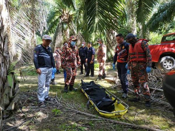 Mayat Amber yang ditemukan di Sungai Pegalan, berhampiran Kampung Jawa Sumbiling, Tenom hari ini.