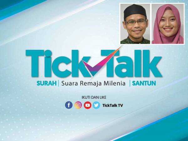 TickTalkTV peluang remaja mendapat informasi yang tepat. Gambar kecil dari kiri: Ustaz Nasri, Aira Sabrina