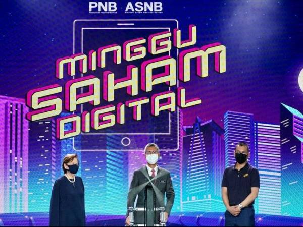 Dari kiri: Zeti Akhtar, Tengku Zafrul dan Ahmad Zulqarnain ketika pelancaran Minggu Saham Digital secara maya di Kuala Lumpur semalam.