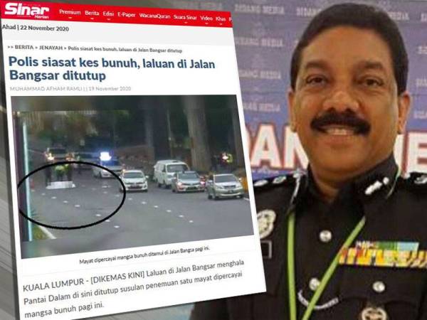 Mayat atas Jalan Bangsar dikenal pasti warga Pakistan