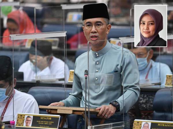 Menteri Kewangan, Tengku Datuk Seri Zafrul Abdul Aziz ketika membentangkan Belanjawan 2021 di Parlimen pada 8 November lalu.- Foto Bernama Gambar kecil: Dr Nor Azira Ayob