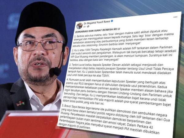 Hantaran di Facebook Mujahid hari ini.