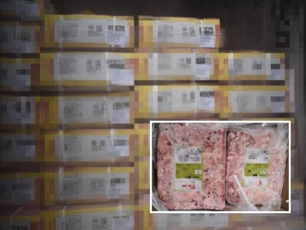 Daging kerbau sejuk beku yang bernilai lebih RM1 juta dirampas Maqis di Pelabuhan NBCT Selasa lalu.