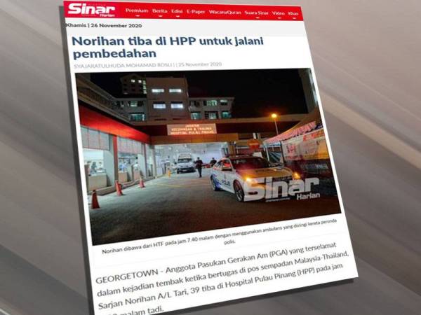 Laporan Sinar Harian semalam.