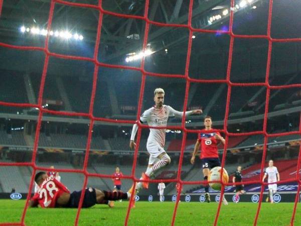 Pemain AC Milan, Samu Castillejo menjaringkan gol pada perlawanan berkenaan. Foto: Reuters