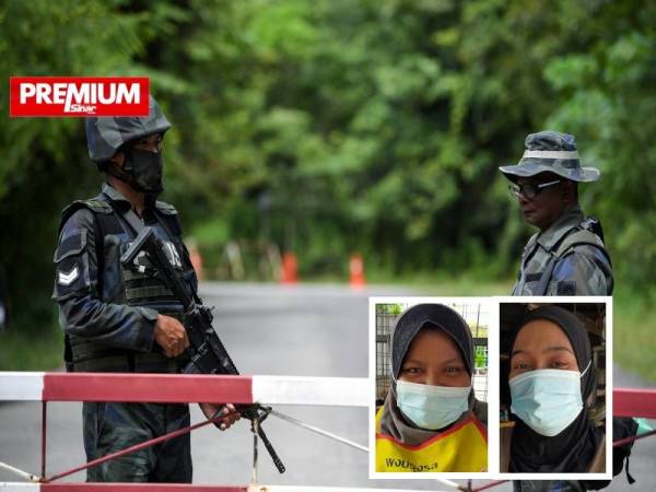 Anggota PGA sedang mengawal pos sekatan jalan raya di Taman Radzi, Padang Besar susulan dua anggota pasukan itu ditembak penyeludup di sempadan Selasa lalu. (Gambar kecil: Yamida, Masliza Zakaria)