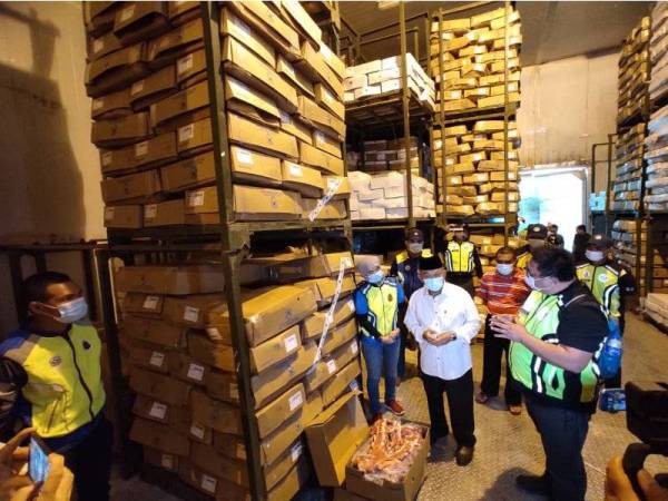 Tinjauan yang dilakukan ke atas sebuah gudang pembekal makanan sejuk beku di Taman Perindustrian Senai hari ini.