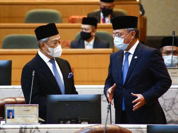 Muhyiddin hadir sidang DUN Johor di Kota Iskandar hari ini.- Foto ihsan Unit Media dan Komunikasi Pejabat Menteri Besar Johor