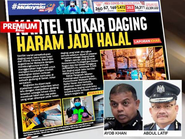 Laporan Sinar Harian pada 2 Disember lalu mengenai gudang kartel seludup daging sejuk beku yang digempur pihak berkuasa di Senai, Johor.