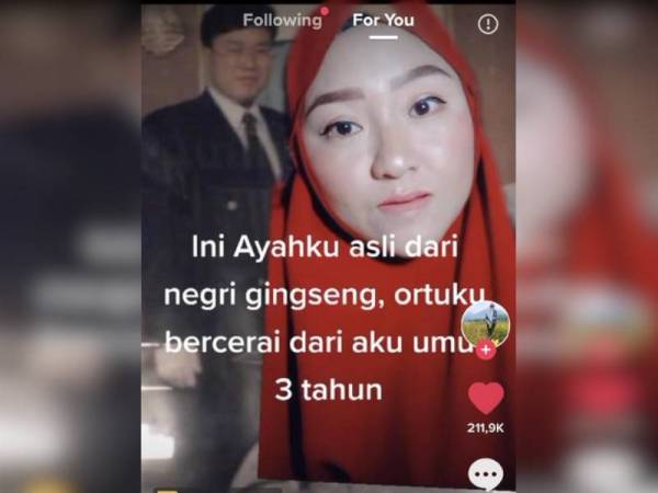 Linda menggunakan aplikasi TikTok untuk mencari bapa kandungnya yang dipercayai berada di Korea Selatan.- Foto Detik News