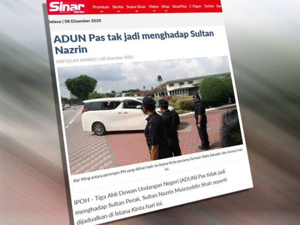 Laporan Sinar Harian hari ini.