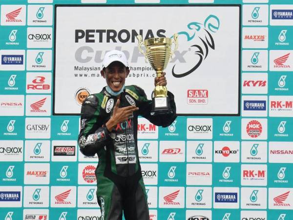 Fazli memenangi Pusingan 6 Kejuaraan Cub Prix Malaysia PETRONAS di Litar Utara Sepang pada Ahad.