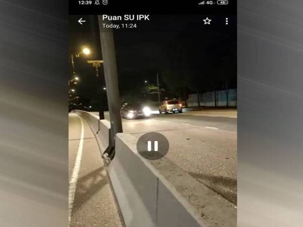 Video memaparkan sebuah kereta dipandu melawan arus di Jalan Lingkaran Dalam pada Rabu.