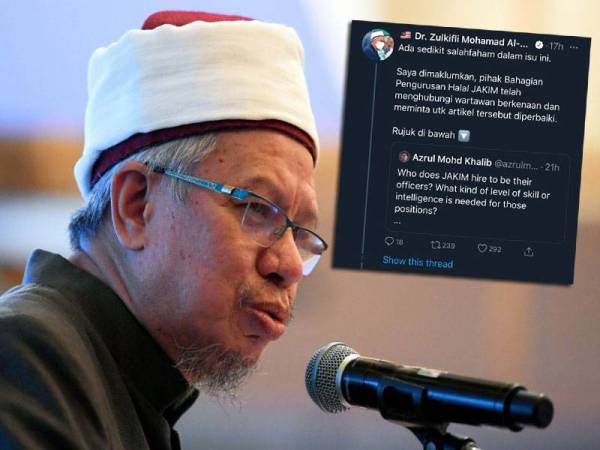 Ciapan di Twitter Zulkifli pada Jumaat.