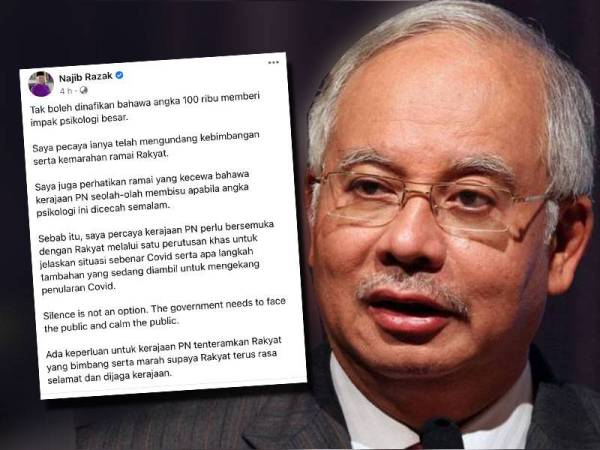 Hantaran di Facebook Najib Razak pada Jumaat.