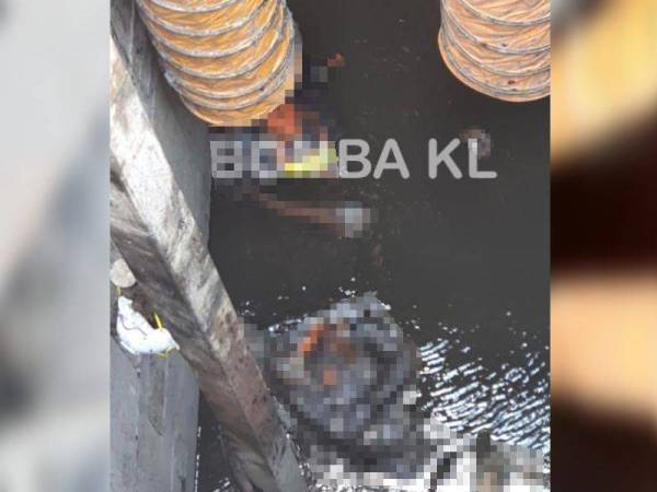 Tiga kontraktor pembersihan maut dipercayai terhidu gas beracun di Jalan Pantai Permai, Pantai Dalam semalam. - Foto Ihsan JBPM KL