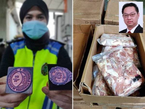 Pada 2 Disember lalu, Sinar Harian mendedahkan Maqis serta KPDNHEP menyerbu sebuah stor di Senai, yang didapati meletakkan label halal terhadap daging yang diimport. Gambar kecil: Jimmy Puah Wee Tse