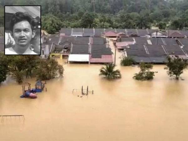 Selepas empat hari, mayat korban banjir di Pahang iaitu seorang pelajar Universiti Malaysia Pahang (UMP) yang dihanyutkan arus deras di Sungai Puas dekat Kampung Gintong ditemui. Gambar kecil: Ukai Iskandar