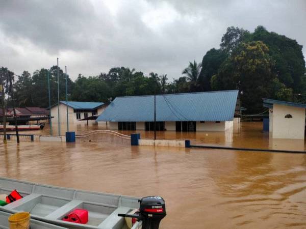 Keadaan banjir si Kuala Jengai, Dungun. Foto: APM