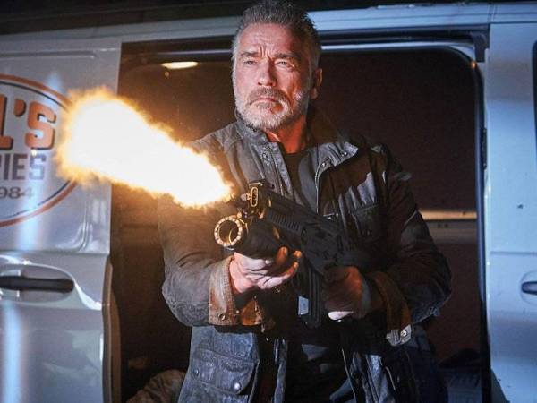 Salah satu babak menampilkan Schwarzenegger dalam francais filem aksi sains fiksyen, Terminator: Dark Fate. - Foto: Agensi