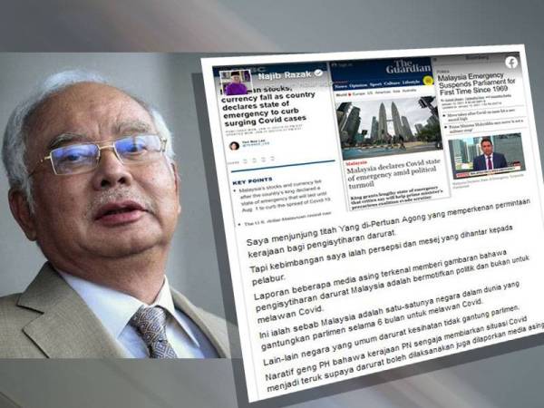 Tangkap layar Facebook Najib pada Selasa.