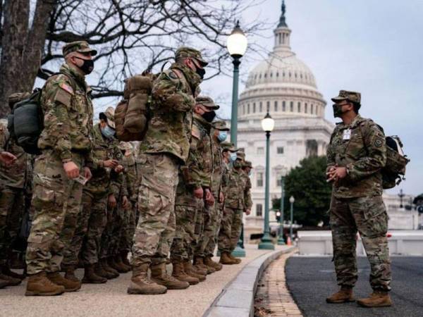 Kira-kira 6,000 anggota Pengawal Negara daripada enam negeri telah tiba di Washington. - Foto: Agensi