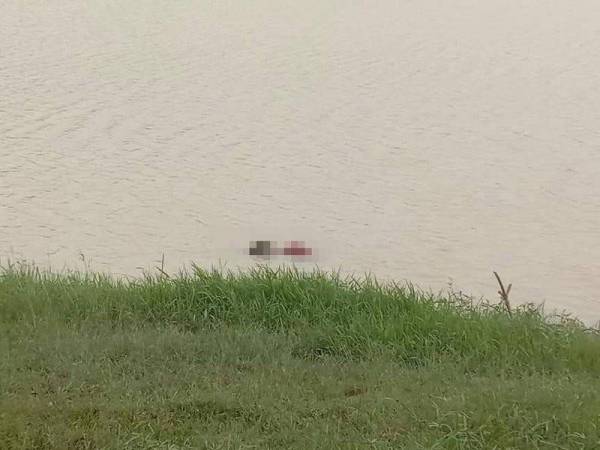 Mayat seorang lelaki ditemukan terapung oleh pemancing di Tanjung Rambutan pada Sabtu. - Foto Ihsan pembaca