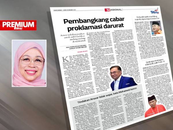 Laporan Sinar Harian pada Isnin. 