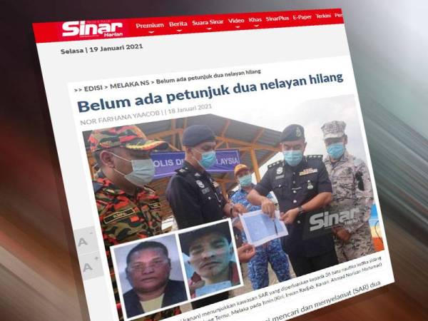 Laporan Sinar Harian Online pada Isnin.