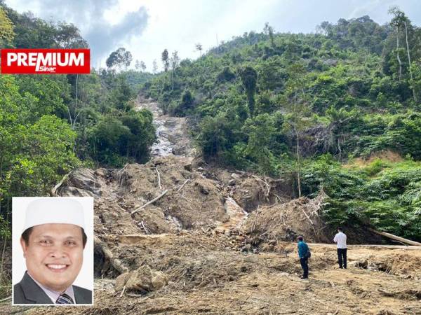 Kertas siasatan sedang disiapkan sebelum proses pendakwaan dilakukan dalam isu kerosakan alam semula jadi di kawasan Hutan Simpan Segari Melintang, Manjung. Gambar kecil: Mohd Akmal