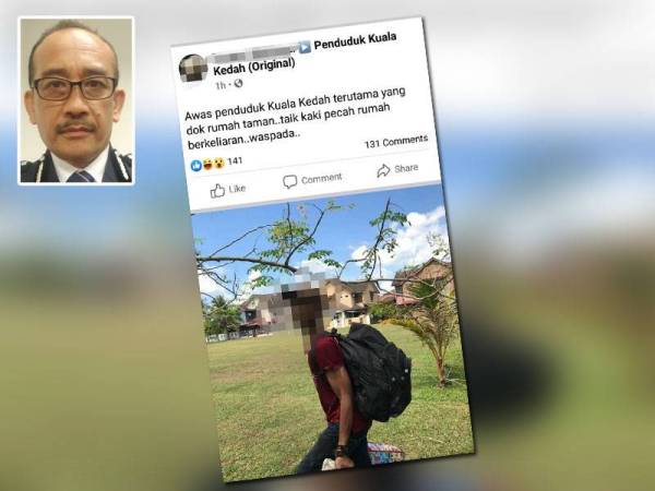 Hantaran di Facebook Penduduk Kuala Kedah pada 27 Januari lepas. Gambar kecil: Ahmad Shukri Mat Akhir