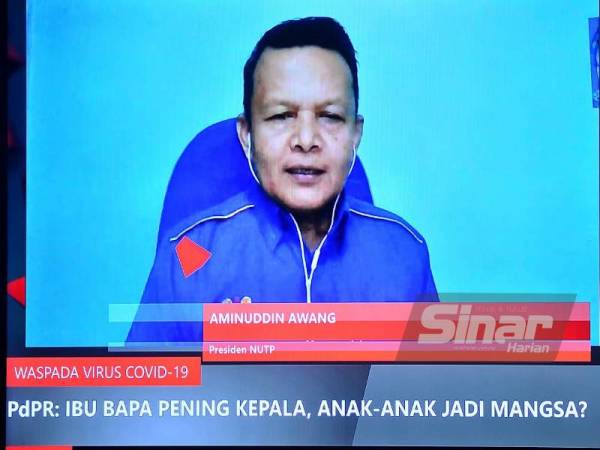 Aminuddin sebagai panelis dalam Wacana Sinar Harian Siri ke-228 yang disiarkan menerusi atas talian di Studio Sinar Harian pada Khamis. - Foto Sinar Harian ASRIL ASWANDI SHUKOR.