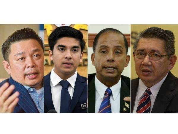 Dari kiri, Darell, Syed Saddiq, M Kulasegaran dan Salahuddin
