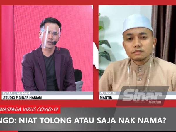 Ismail dan PU Amin (kanan) pada Wacana siri ke-230 membincangkan topik NGO:Niat Tolong Atau Saja Nak Nama? yang disiarkan secara langsung di Facebook Sinar Harian pada Selasa. -Foto Sinar Harian ASRIL ASWANDI SHUKOR