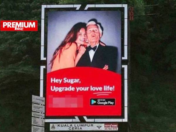 Papan iklan Sugarbook yang pernah tular sebelum ini.