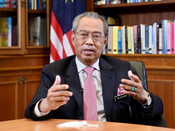 Muhyiddin menyampaikan ucapan pada perasmian saluran khusus TV pendidikan secara terestrial, DidikTV Kementerian Pendidikan Malaysia (KPM) hari ini. - Foto Bernama