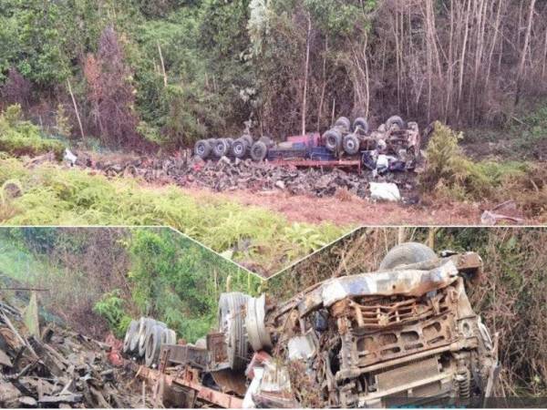 Seorang pemandu treler membawa muatan besi buruk maut selepas kenderaan yang dipandunya terbabas ke dalam gaung sedalam kira-kira 130 meter di Kilometer 218 Lebuhraya Pantai Timur 1(LPT1) di sini awal pagi pada Selasa.