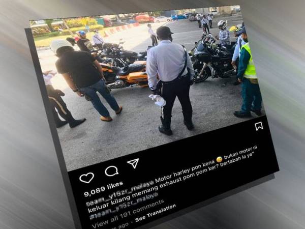 Isu berkaitan gambar yang tular di media sosial mendakwa tindakan saman melibatkan kesalahan ekzos bising motosikal jenis Harley Davidson adalah tidak benar.