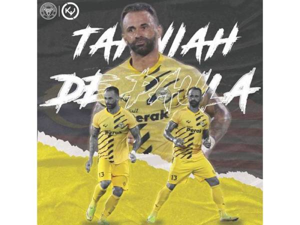 Guilherme De Paula diumumkan secara rasmi sebagai pemain tempatan Perak FC.
FOTO: FB PERAK FC