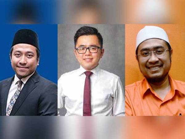 Gambar dari kiri: Najwan Halimi, Chua Wei Kiat, Mohd Fakhrulrazi Mohd Mokhtar