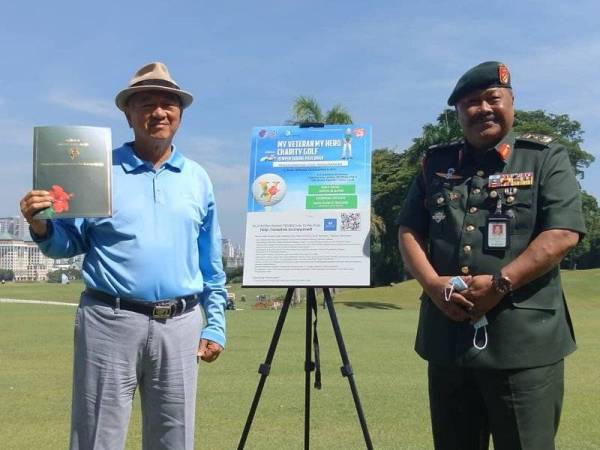 Dzulkarnain bersama Kim Yew pada majlis kolaboratif strategik antara The Mines Resort and Golf Club dan JHEV di Seri Kembangan pada Khamis.