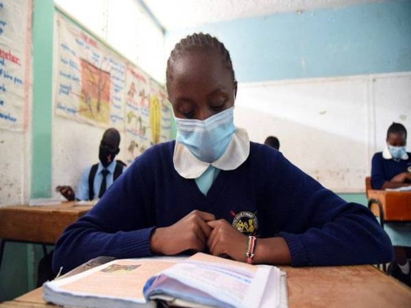 Seorang murid di sebuah sekolah di Nairobi, Kenya. Foto Xinhua