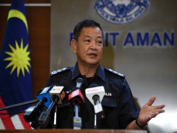 Abdul Hamid Bador pada sidang media khas di Ibu Pejabat Polis Bukit Aman hari ini. Foto Bernama