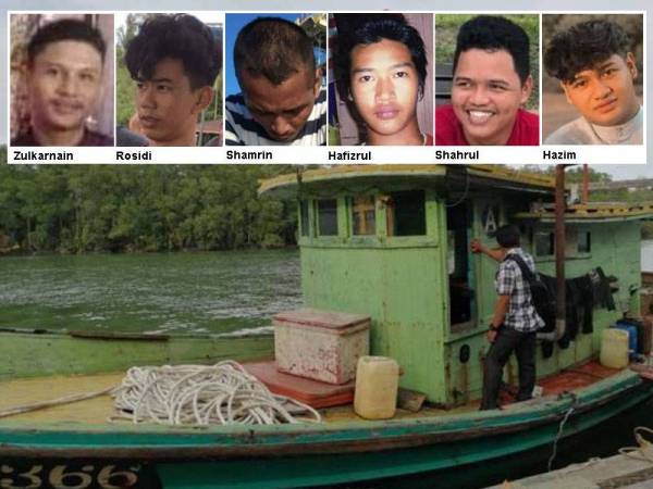 Bot nelayan kelas A Ini dinaiki enam sekawan untuk keluar memancing di laut pada Isnin. - Foto ihsan Maritim Malaysia