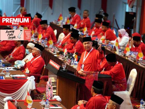 Presiden UMNO, Datuk Seri Ahmad Zahid Hamidi ketika berucap pada Perasmian Persidangan Perhimpunan Agung UMNO di Pusat Dagangan Dunia Kuala Lumpur sempena PAU 2020 pada 28 Mac lalu. - Foto Bernama