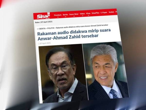 Sinar Harian sebelum ini melaporkan satu rakaman video dan audio didakwa mirip suara Ahmad Zahid dan Anwar tular di media sosial pada Rabu.