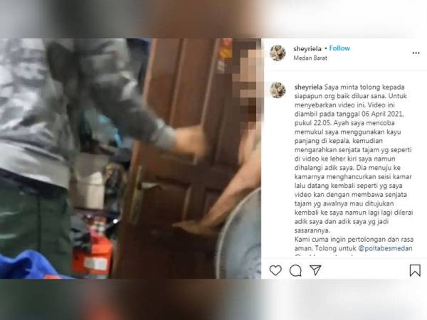 Video dimuat naik di Instagram Sheyriela mendapat perhatian warganet.