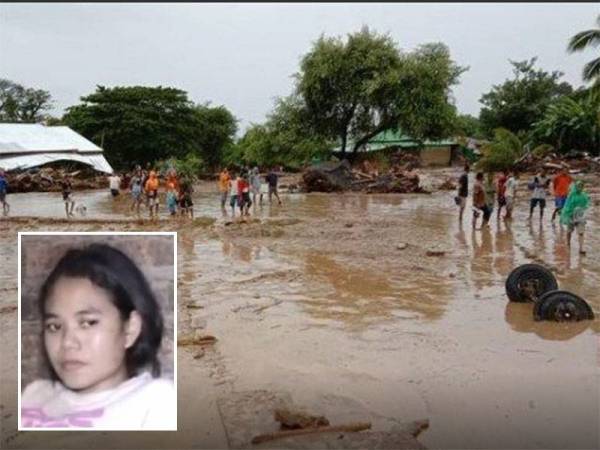 Keadaan perkampungan dipenuhi lumpur dan penduduk kehilangan tempat tinggal akibat banjir lumpur dan tanah runtuh pada Ahad. Gambar kecil: Kornelia Letek