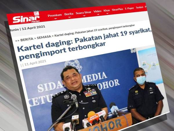 Sinar Harian sebelum ini melaporkan pakatan jahat melibatkan 19 syarikat pengedar daging dengan pengimport daging sejuk beku dari Brazil terbongkar apabila seramai 36 orang suspek ditahan.